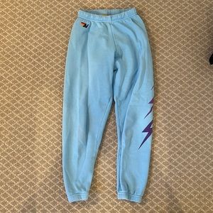 BOLT 4 SWEATPANTS - SKY // NEON PINK | AVIATOR NATION
